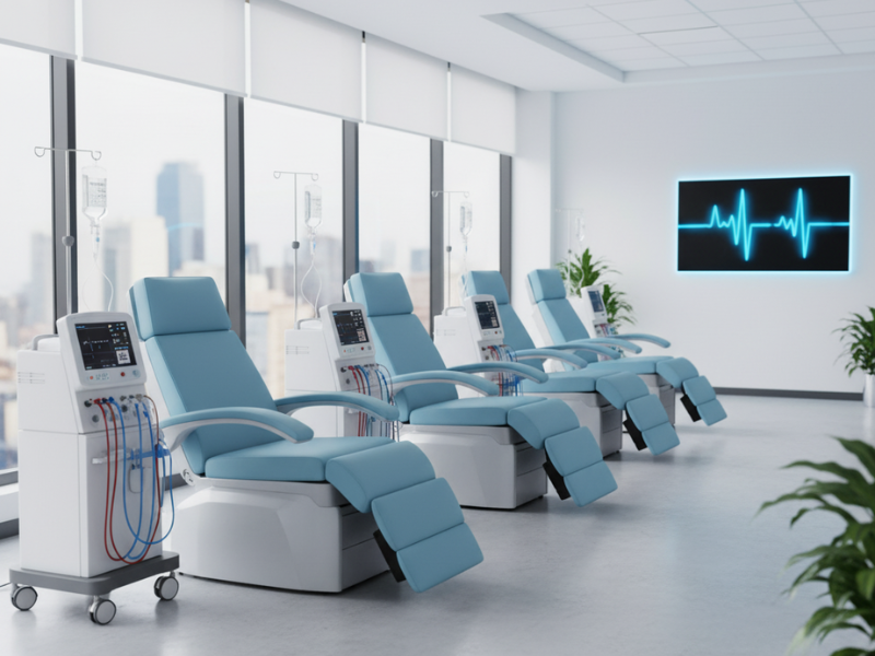 A modern and clean dialysis unit